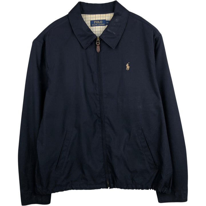 Ralph Lauren POLO RALPH LAUREN Swing Top Sports Jacket Men's L size polyester navy blue type Vintage Second Hand