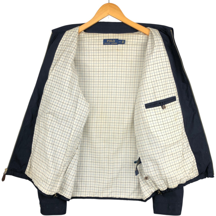 Ralph Lauren POLO RALPH LAUREN Swing Top Sports Jacket Men's L size polyester navy blue type Vintage Second Hand
