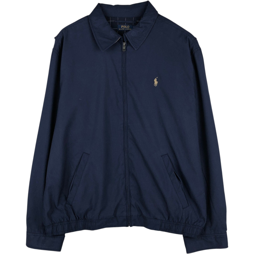 Ralph Lauren POLO RALPH LAUREN Swing Top Sports Jacket Men's XL polyester navy blue type Vintage Second Hand
