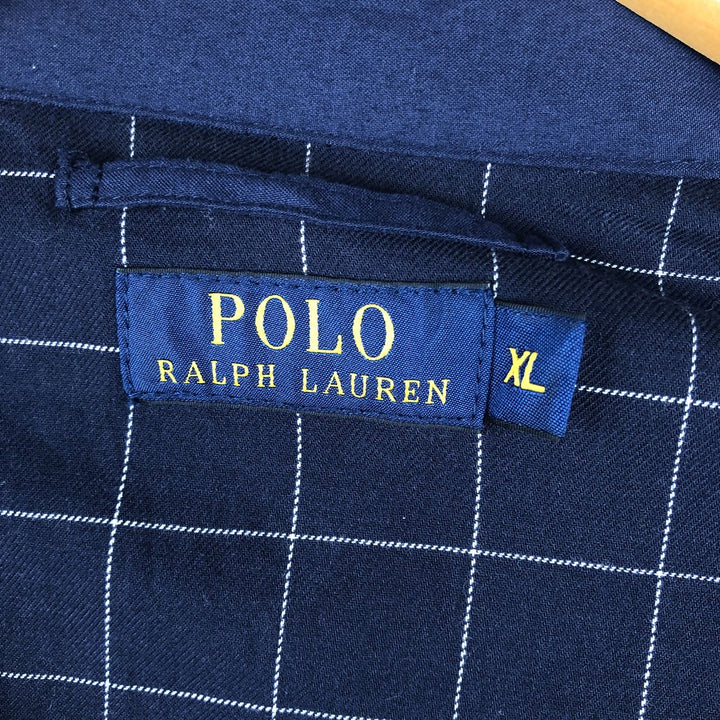 Ralph Lauren POLO RALPH LAUREN Swing Top Sports Jacket Men's XL polyester navy blue type Vintage Second Hand