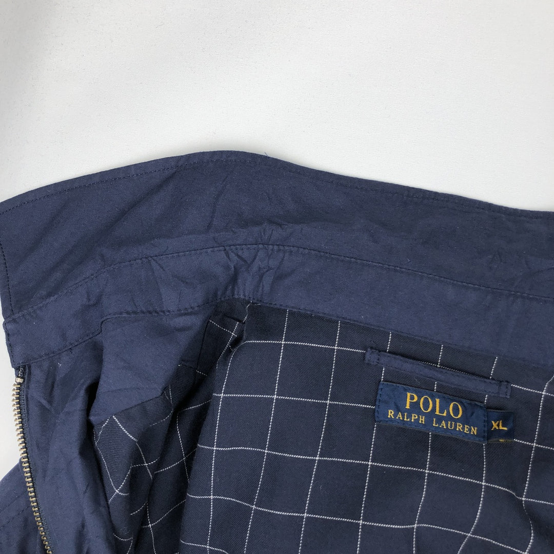 Ralph Lauren POLO RALPH LAUREN Swing Top Sports Jacket Men's XL polyester navy blue type Vintage Second Hand