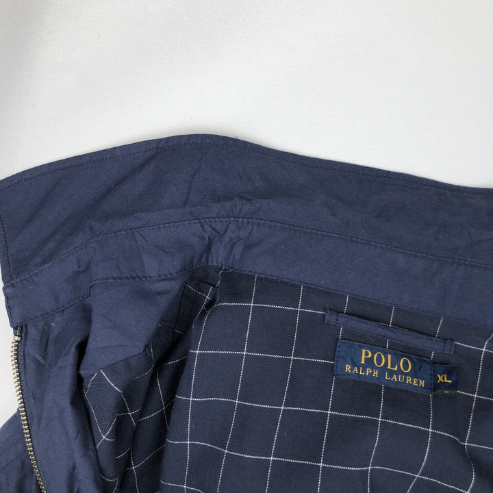 Ralph Lauren POLO RALPH LAUREN Swing Top Sports Jacket Men's XL polyester navy blue type Vintage Second Hand