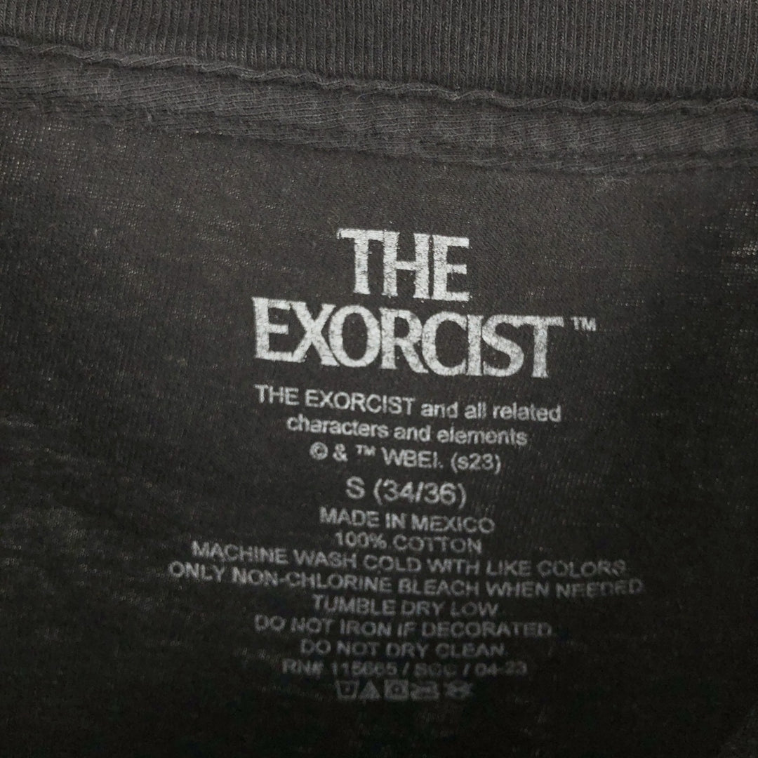 THE EXORCIST Movie T-shirt for men (S size) cotton black type Vintage Second Hand