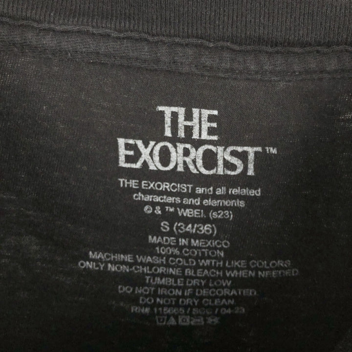 THE EXORCIST Movie T-shirt for men (S size) cotton black type Vintage Second Hand
