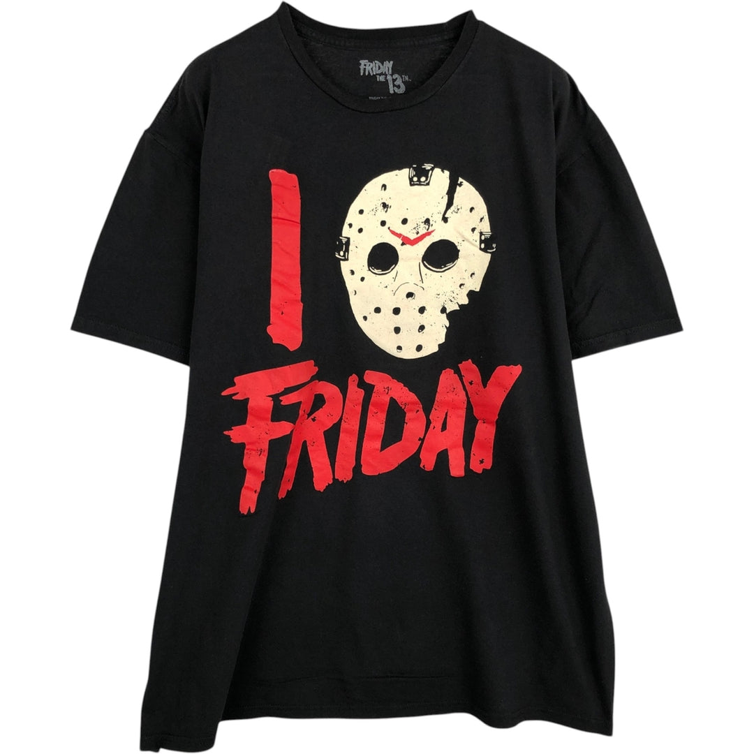 FRIDAY THE 13TH Movie T-shirt (Men's XL equivalent) cotton black type Vintage Second Hand