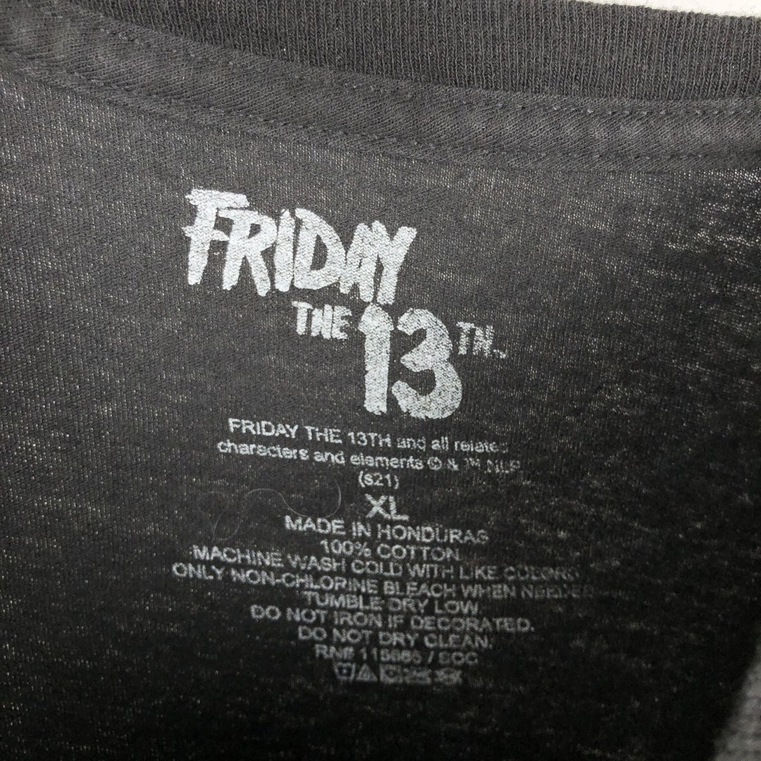 FRIDAY THE 13TH Movie T-shirt (Men's XL equivalent) cotton black type Vintage Second Hand