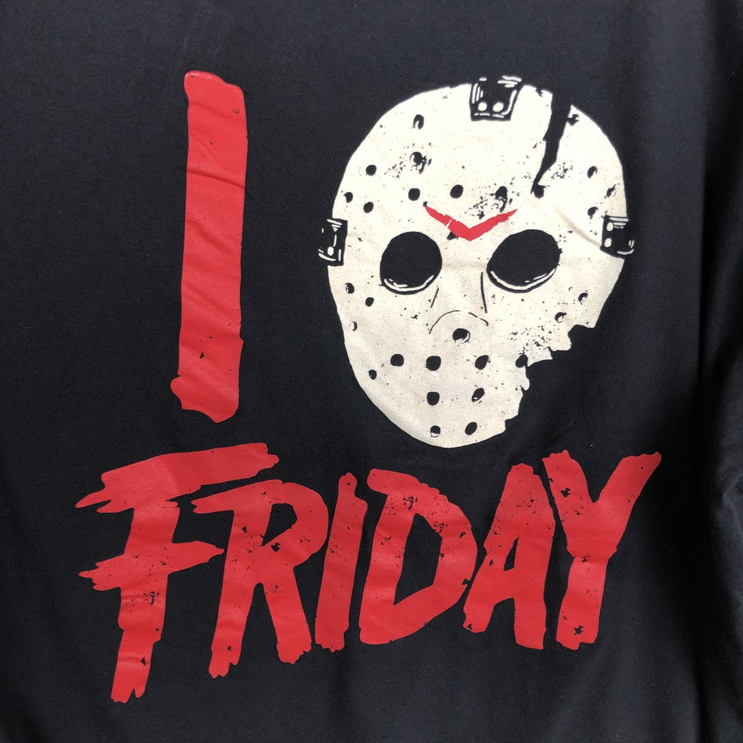 FRIDAY THE 13TH Movie T-shirt (Men's XL equivalent) cotton black type Vintage Second Hand