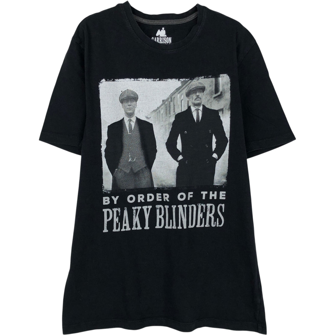 GARRISON TAILORS Peaky Blinders TV Drama Movie T-Shirt (Men's Size M) cotton black type Vintage Second Hand