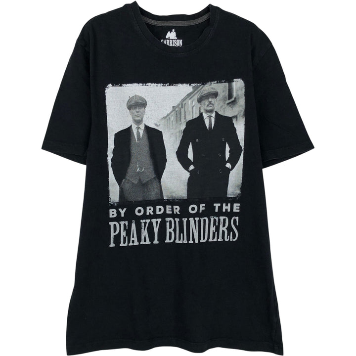GARRISON TAILORS Peaky Blinders TV Drama Movie T-Shirt (Men's Size M) cotton black type Vintage Second Hand
