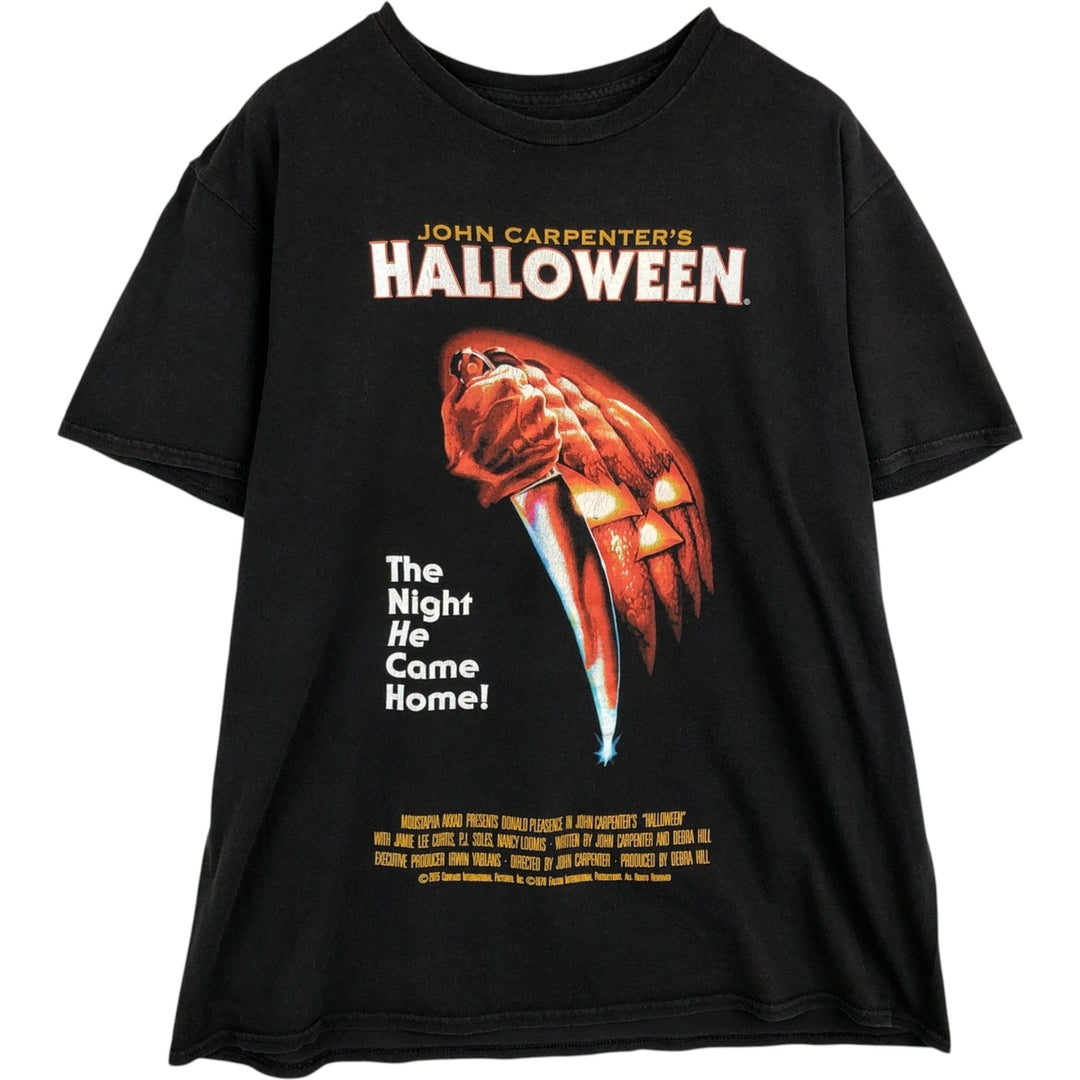 HALLOWEEN Movie T-shirt for men (size L) cotton black type Vintage Second Hand