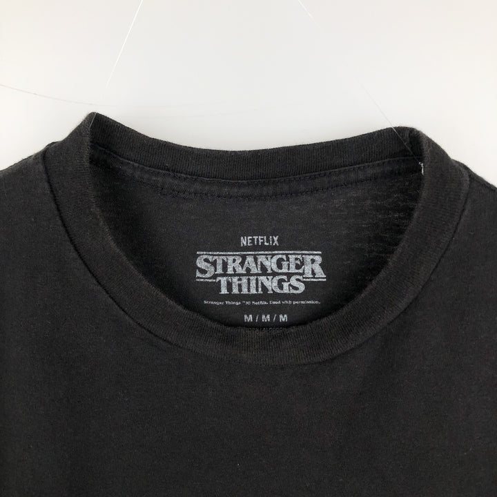STRANGER THINGS Stranger Things Movie T-shirt Men's M size cotton black type Vintage Second Hand