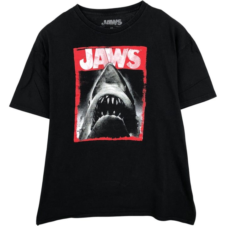 JAWS Movie T-Shirt Men's XL cotton black type Vintage Second Hand