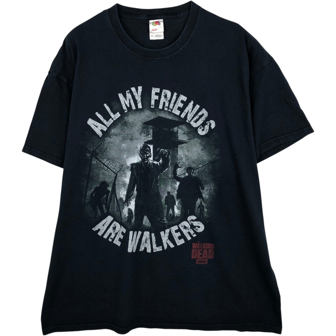 Fruit of the Loom THE WALKING DEAD Movie T-Shirt (Men's XXL equivalent) cotton black type Vintage Second Hand