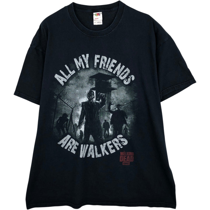 Fruit of the Loom THE WALKING DEAD Movie T-Shirt (Men's XXL equivalent) cotton black type Vintage Second Hand