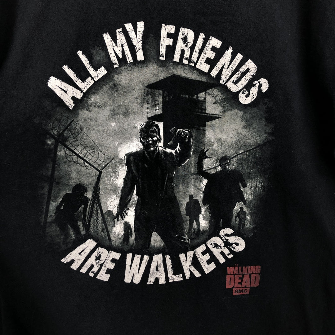 Fruit of the Loom THE WALKING DEAD Movie T-Shirt (Men's XXL equivalent) cotton black type Vintage Second Hand