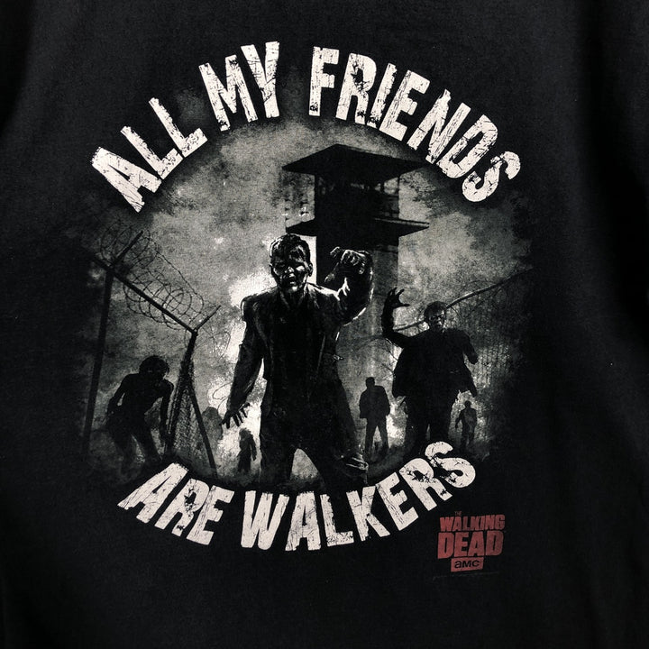 Fruit of the Loom THE WALKING DEAD Movie T-Shirt (Men's XXL equivalent) cotton black type Vintage Second Hand