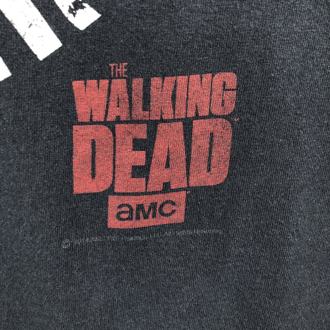 Fruit of the Loom THE WALKING DEAD Movie T-Shirt (Men's XXL equivalent) cotton black type Vintage Second Hand