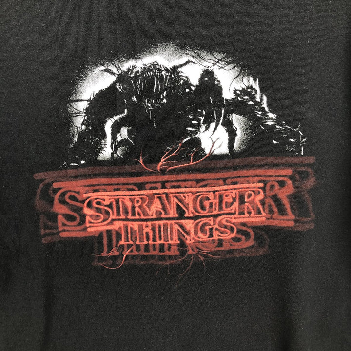 STRANGER THINGS Stranger Things Movie T-shirt Men's M size cotton black type Vintage Second Hand