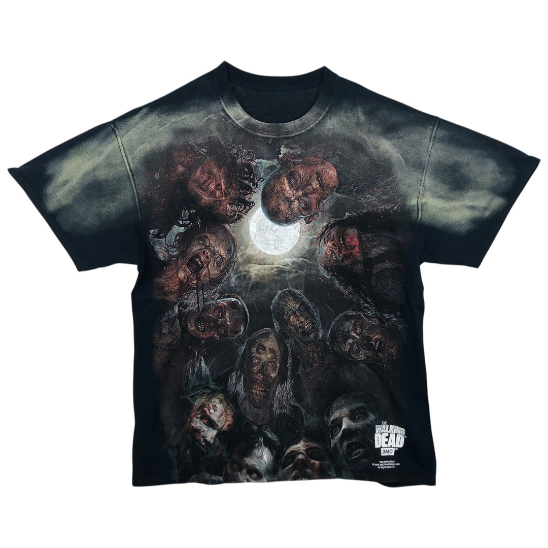THE WALKING DEAD Large Print Movie T-Shirt Men's XL unclear black type Vintage Second Hand