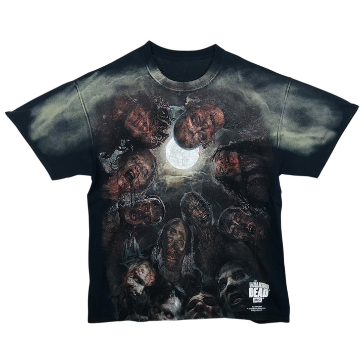 THE WALKING DEAD Large Print Movie T-Shirt Men's XL unclear black type Vintage Second Hand