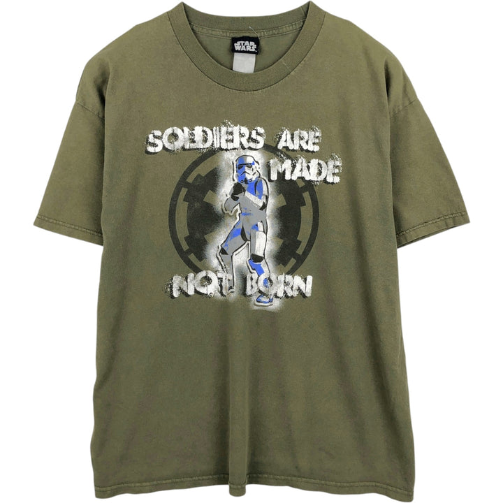 STAR WARS Stormtrooper Movie T-shirt for men (size L) unclear Khaki type Vintage Second Hand
