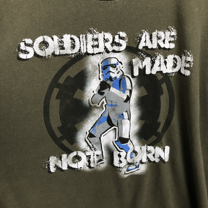 STAR WARS Stormtrooper Movie T-shirt for men (size L) unclear Khaki type Vintage Second Hand