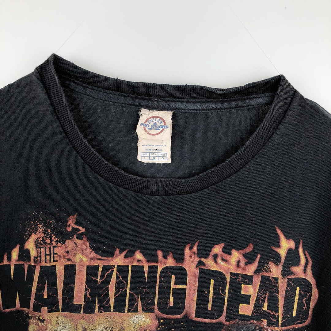 Delta DELTA THE WALKING DEAD Movie T-shirt for men, size L cotton black type Vintage Second Hand