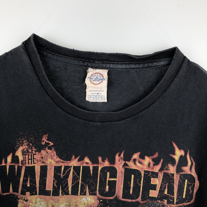 Delta DELTA THE WALKING DEAD Movie T-shirt for men, size L cotton black type Vintage Second Hand