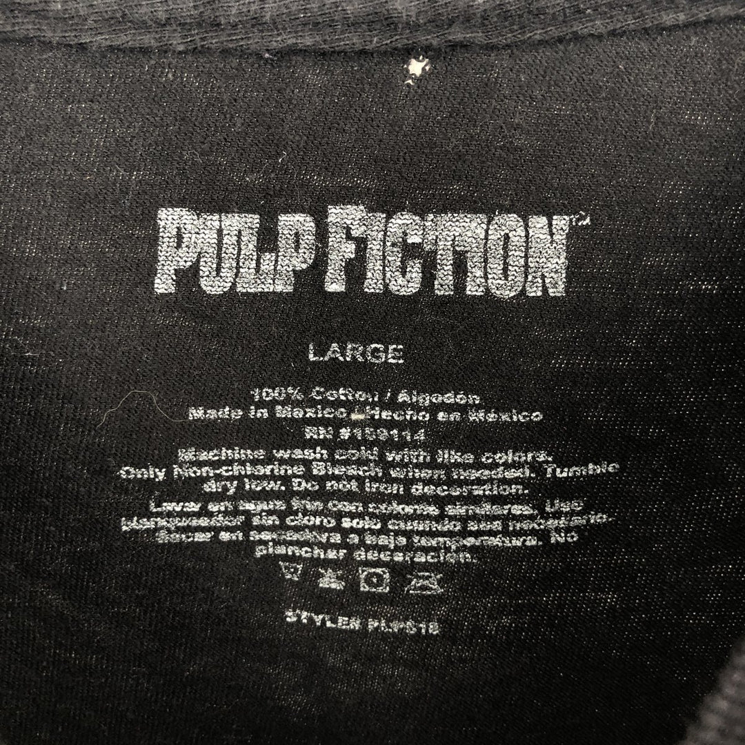 PULP FICTION Pulp Fiction Movie T-shirt Men's L size cotton black type Vintage Second Hand