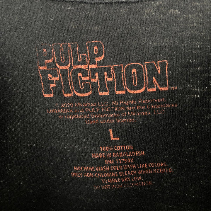 PULP FICTION Pulp Fiction Movie T-shirt Men's L size cotton black type Vintage Second Hand