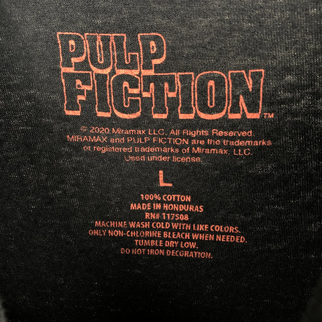 PULP FICTION Pulp Fiction Movie T-shirt Men's L size cotton black type Vintage Second Hand