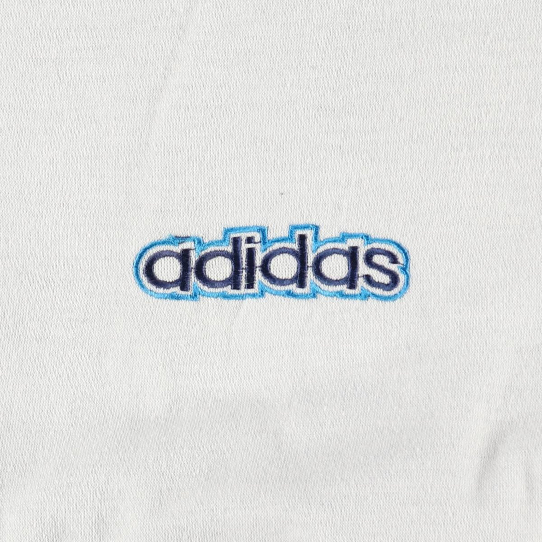80'S Adidas Trefoil Logo Padded Sweatshirt Varsity Jacket (Men's XXL equivalent) unclear Beige type Vintage Second Hand