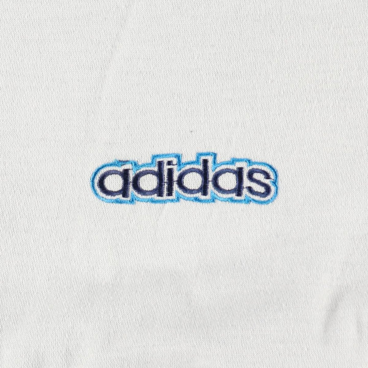 80'S Adidas Trefoil Logo Padded Sweatshirt Varsity Jacket (Men's XXL equivalent) unclear Beige type Vintage Second Hand