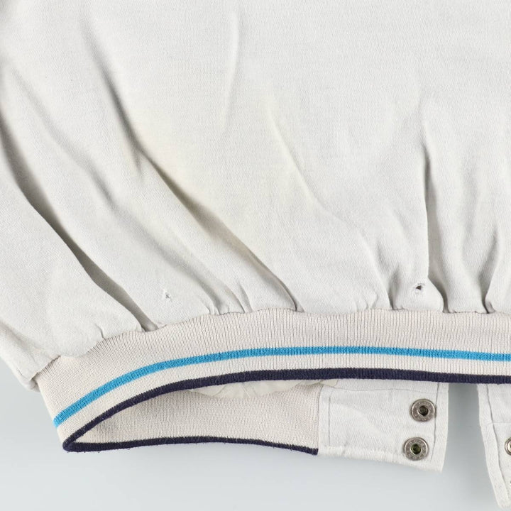 80'S Adidas Trefoil Logo Padded Sweatshirt Varsity Jacket (Men's XXL equivalent) unclear Beige type Vintage Second Hand