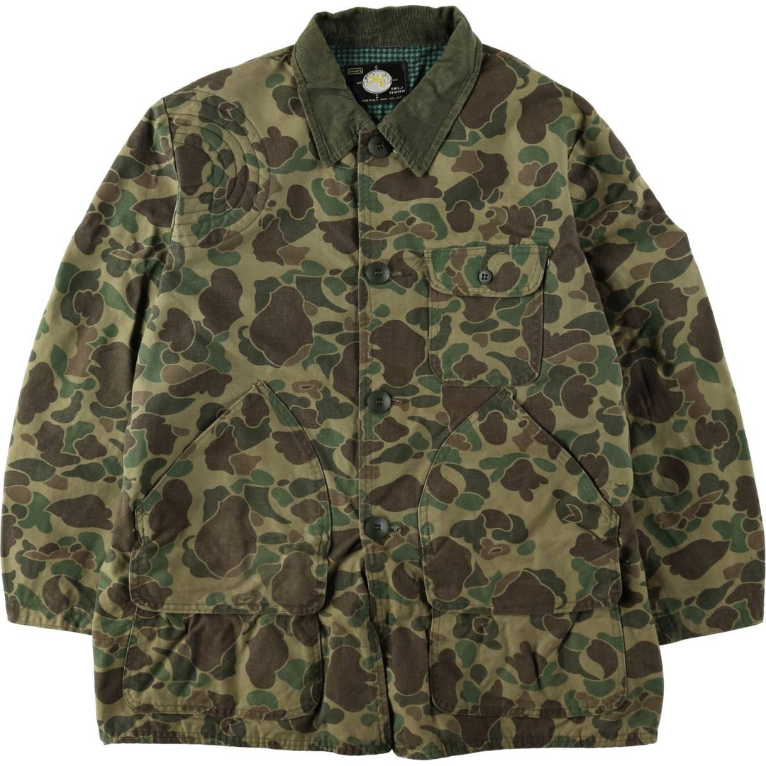 1960s-1970'S Sears FIELDTESTED Camouflage Pattern Duck Hunter Camo Shooting Jacket, Men's Size XL (Equivalent), Vintage unclear Khaki type Vintage Second Hand