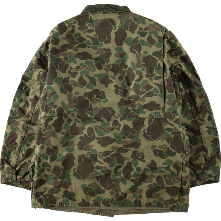 1960s-1970'S Sears FIELDTESTED Camouflage Pattern Duck Hunter Camo Shooting Jacket, Men's Size XL (Equivalent), Vintage unclear Khaki type Vintage Second Hand