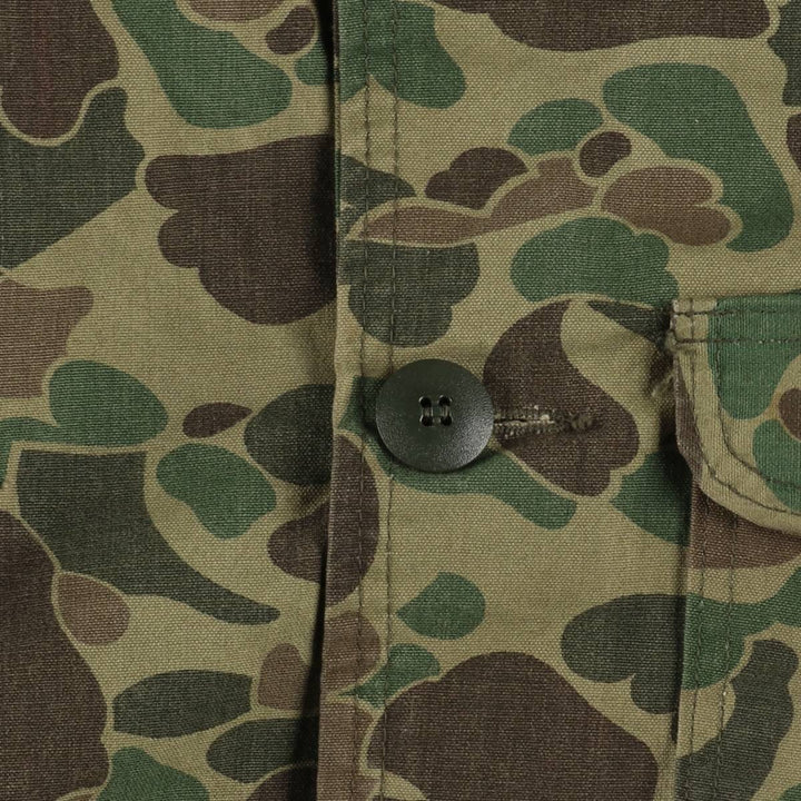 1960s-1970'S Sears FIELDTESTED Camouflage Pattern Duck Hunter Camo Shooting Jacket, Men's Size XL (Equivalent), Vintage unclear Khaki type Vintage Second Hand