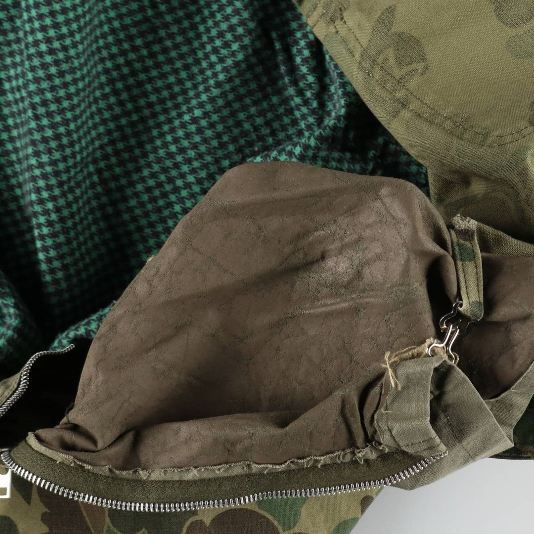 1960s-1970'S Sears FIELDTESTED Camouflage Pattern Duck Hunter Camo Shooting Jacket, Men's Size XL (Equivalent), Vintage unclear Khaki type Vintage Second Hand