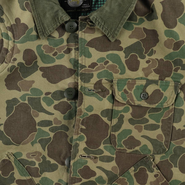 1960s-1970'S Sears FIELDTESTED Camouflage Pattern Duck Hunter Camo Shooting Jacket, Men's Size XL (Equivalent), Vintage unclear Khaki type Vintage Second Hand