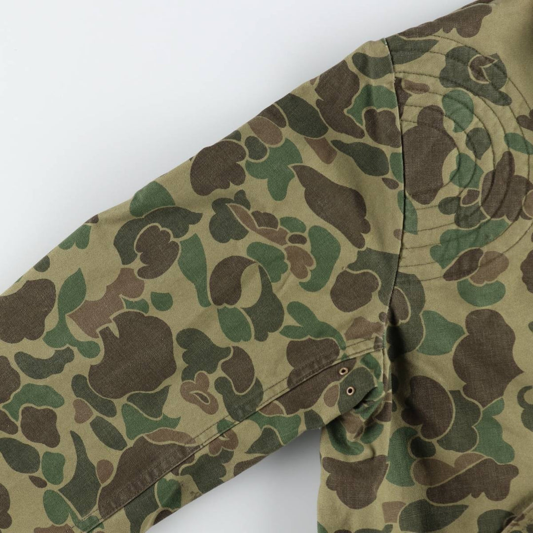 1960s-1970'S Sears FIELDTESTED Camouflage Pattern Duck Hunter Camo Shooting Jacket, Men's Size XL (Equivalent), Vintage unclear Khaki type Vintage Second Hand