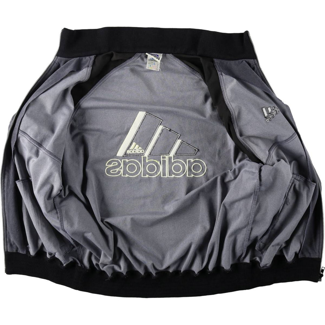90s-00'S Adidas back logo velour jersey track jacket, men's size M (approx.) polyester gray type Vintage Second Hand
