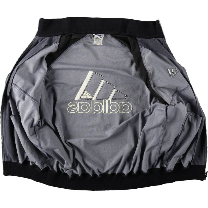90s-00'S Adidas back logo velour jersey track jacket, men's size M (approx.) polyester gray type Vintage Second Hand