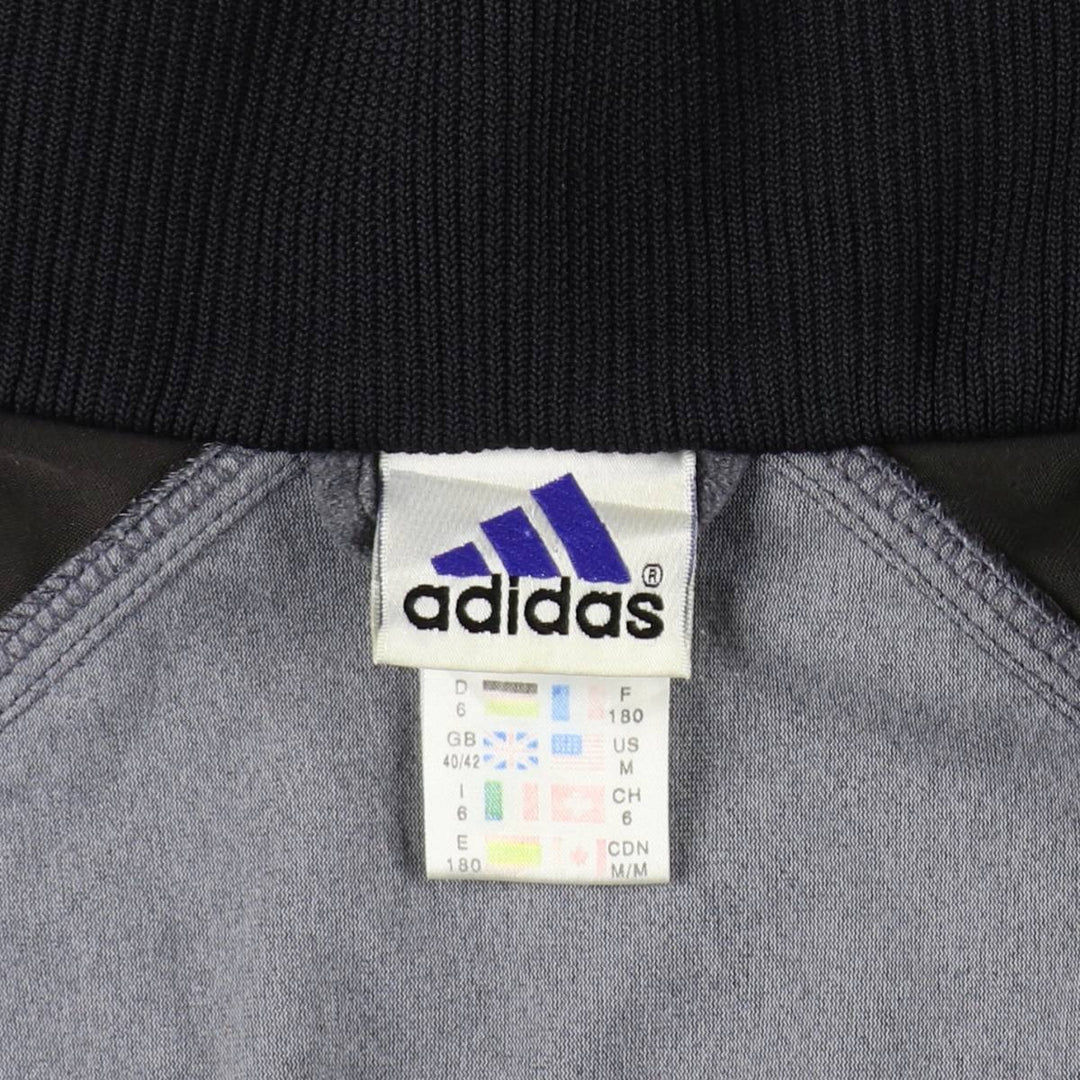 90s-00'S Adidas back logo velour jersey track jacket, men's size M (approx.) polyester gray type Vintage Second Hand