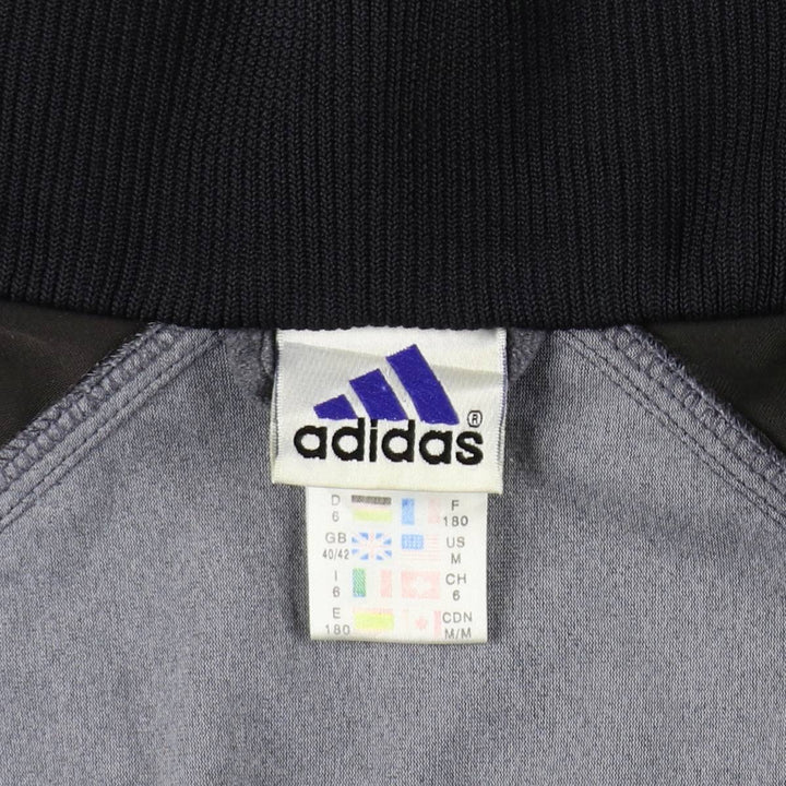 90s-00'S Adidas back logo velour jersey track jacket, men's size M (approx.) polyester gray type Vintage Second Hand