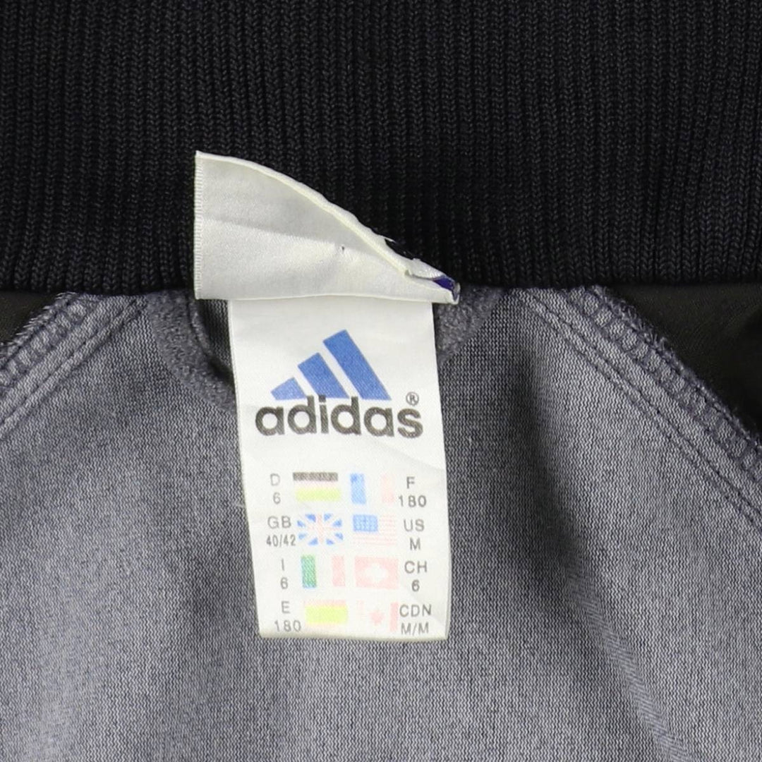 90s-00'S Adidas back logo velour jersey track jacket, men's size M (approx.) polyester gray type Vintage Second Hand