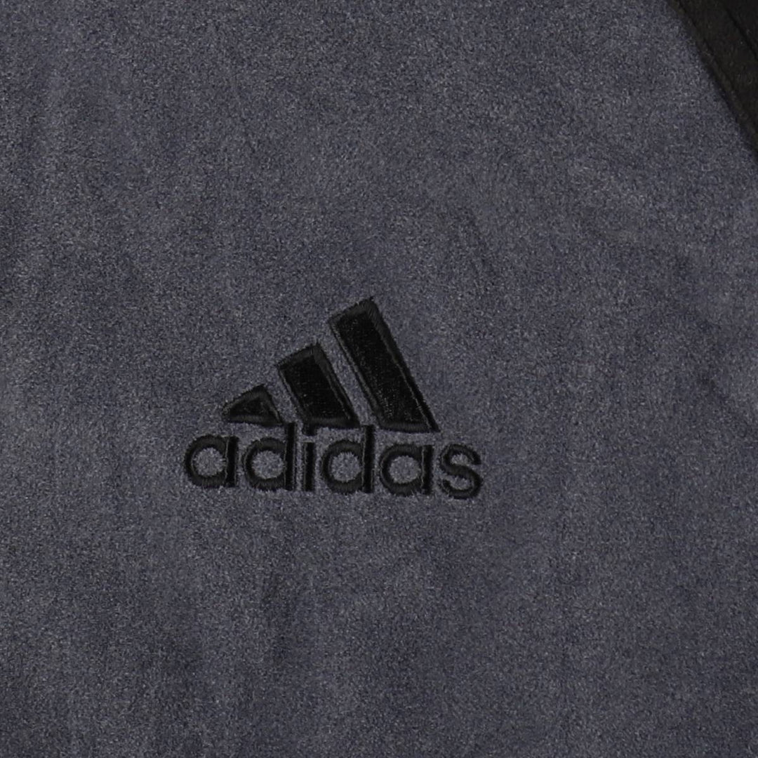 90s-00'S Adidas back logo velour jersey track jacket, men's size M (approx.) polyester gray type Vintage Second Hand