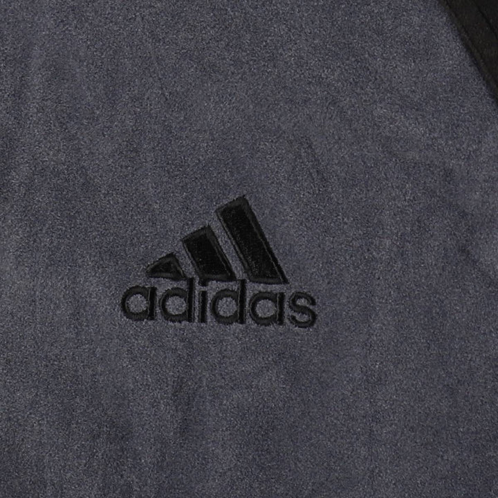 90s-00'S Adidas back logo velour jersey track jacket, men's size M (approx.) polyester gray type Vintage Second Hand