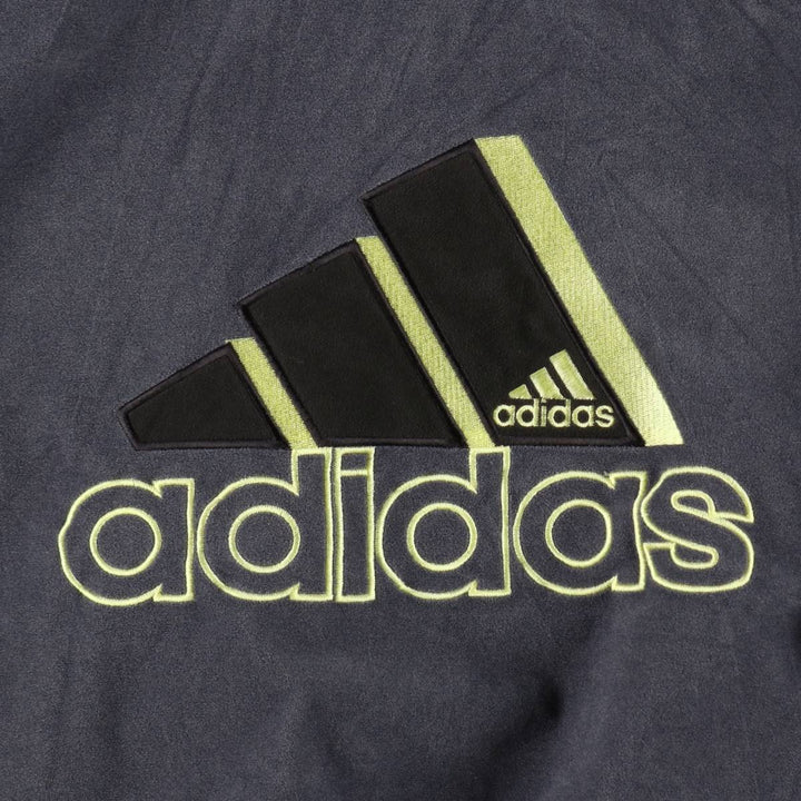 90s-00'S Adidas back logo velour jersey track jacket, men's size M (approx.) polyester gray type Vintage Second Hand