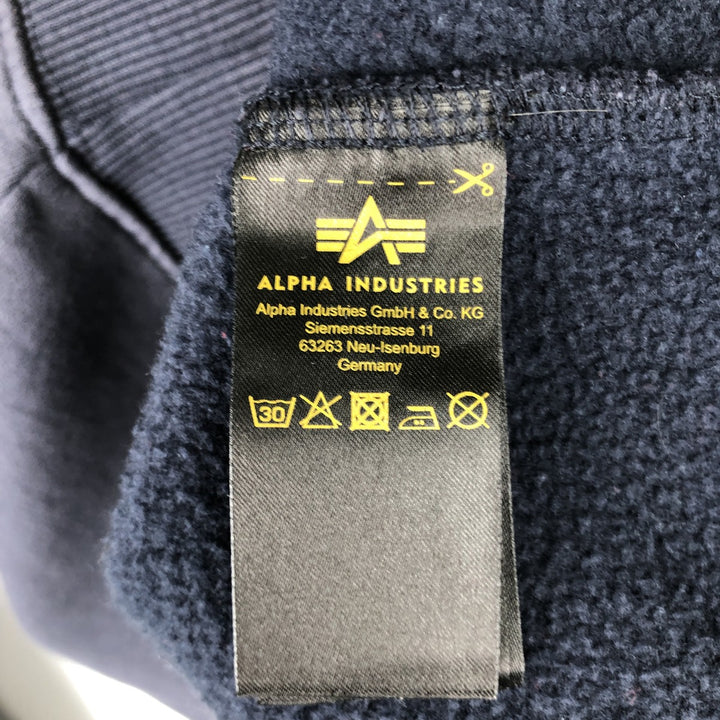 Alpha ALPHA NASA Advertising Sweatshirt Trainer Men's XL (approx.) cotton black type Vintage Second Hand