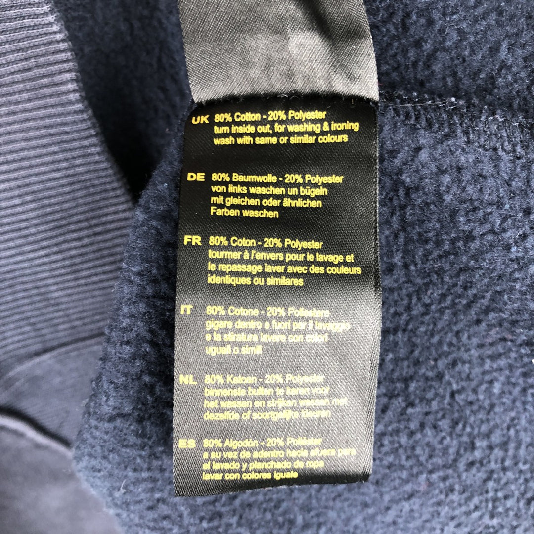 Alpha ALPHA NASA Advertising Sweatshirt Trainer Men's XL (approx.) cotton black type Vintage Second Hand